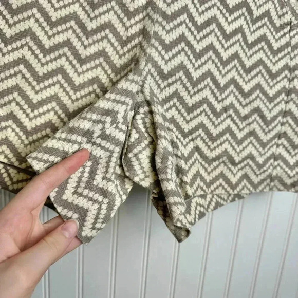 Anthropologie Cartonnier Melisma shorts chevron print size 8 I15 - Picture 5 of 9